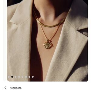 Missoma Gold Flat Snake Necklace - Women Jewelry